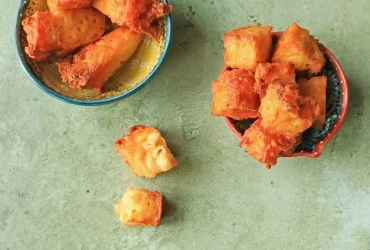 macarrão e queijo frito